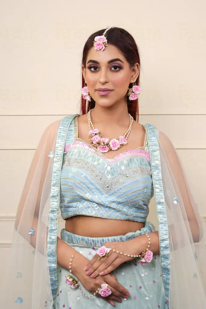 Ice blue Lehenga Set – FUELTHESTORE