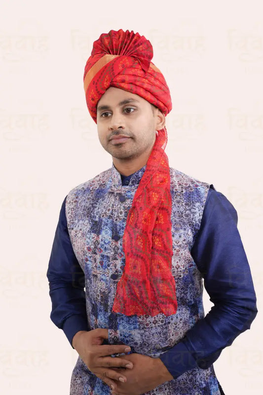 Bandhani Banarasi Pagdi For Wedding Barati